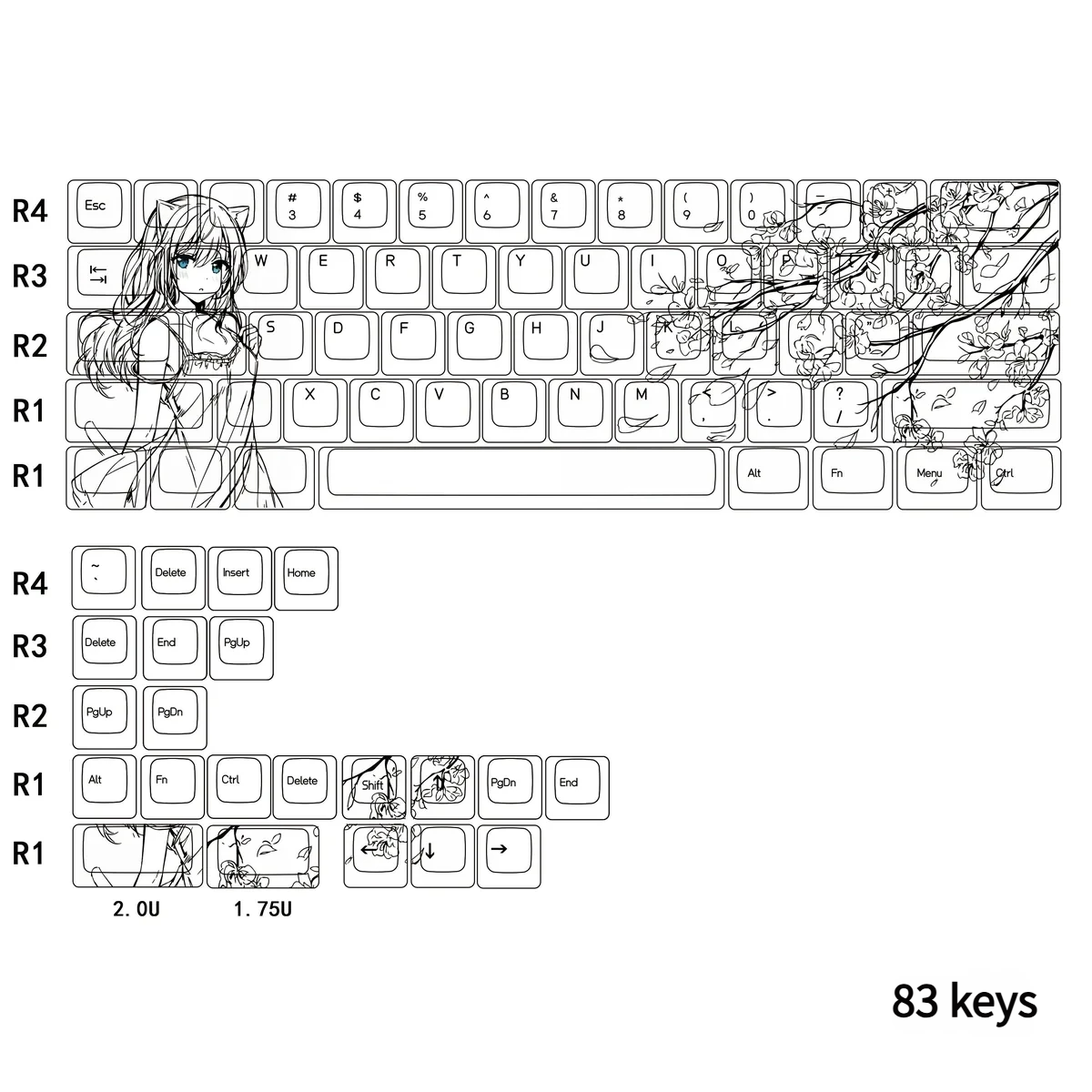 MX Stem Compatibility of Cat-ear Girl Keycaps