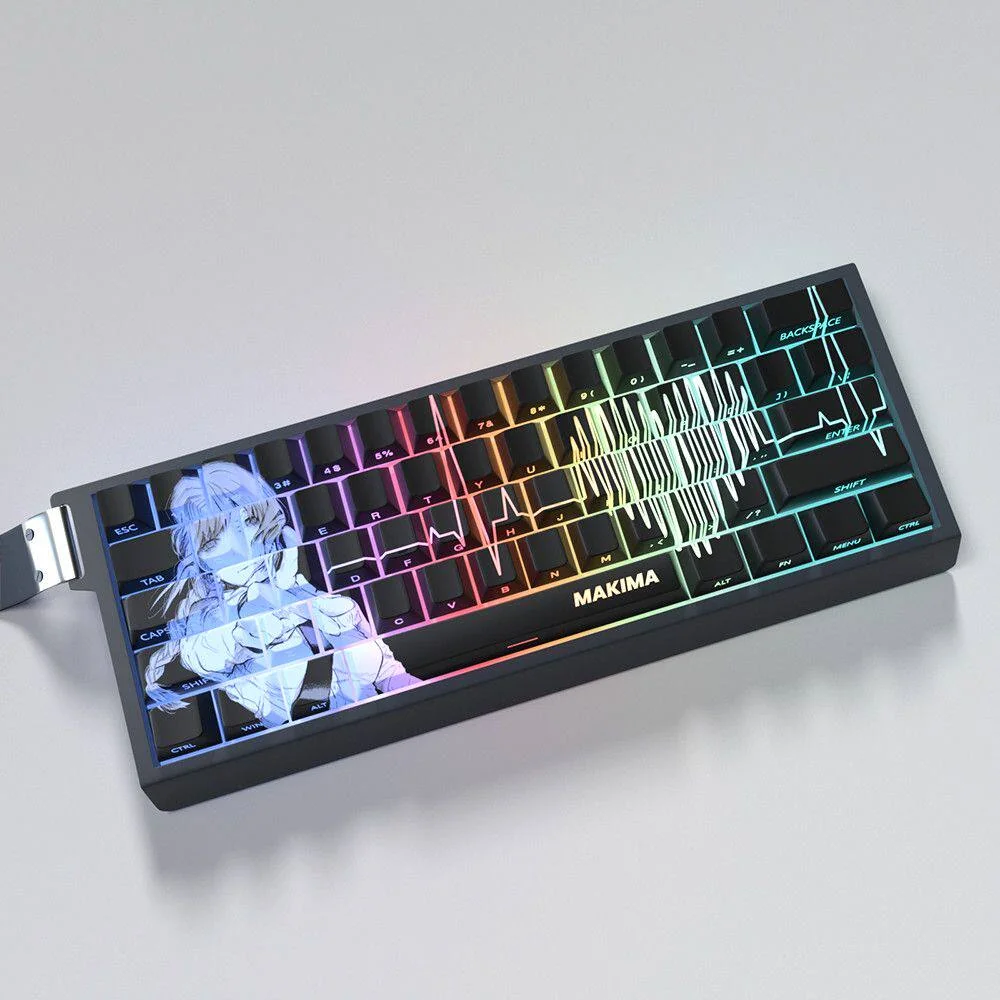 Side profile of Chainsaw Man Premium Makima Exclusive Chainsaw showing keycap shape and fit