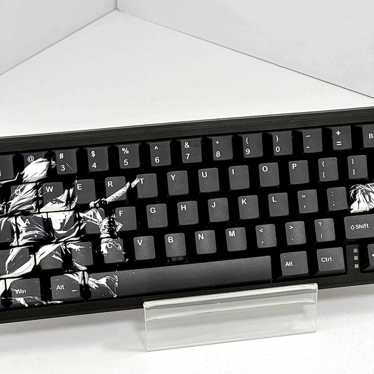 Cherry profile Black Blade keycaps showcasing ergonomic design