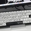 Ergonomic Cherry profile keycaps in a Japanese aesthetic