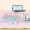 Cinnamoroll Keycap Set on a white keyboard, showcasing pastel gradient and MDA profile
