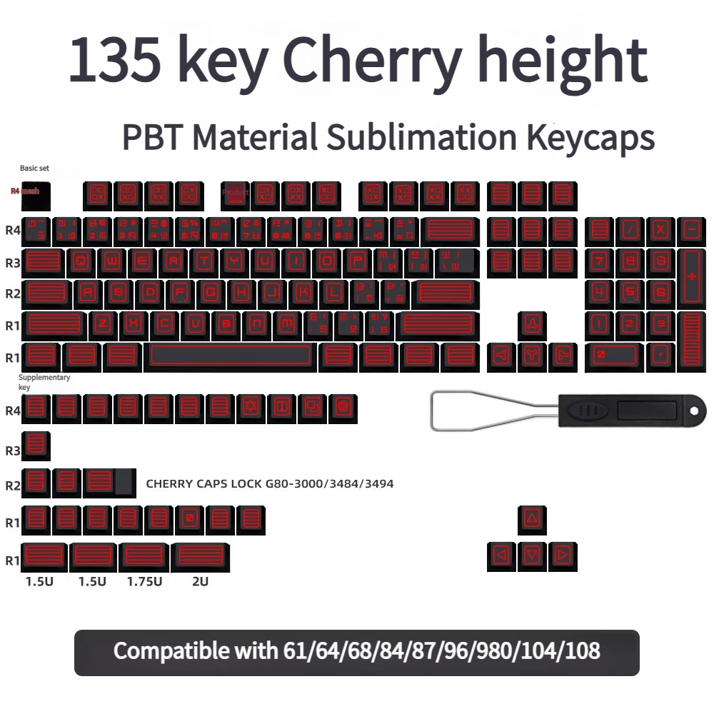 Command PBT Keycap Set arranged to emphasize its functional and industrial design.