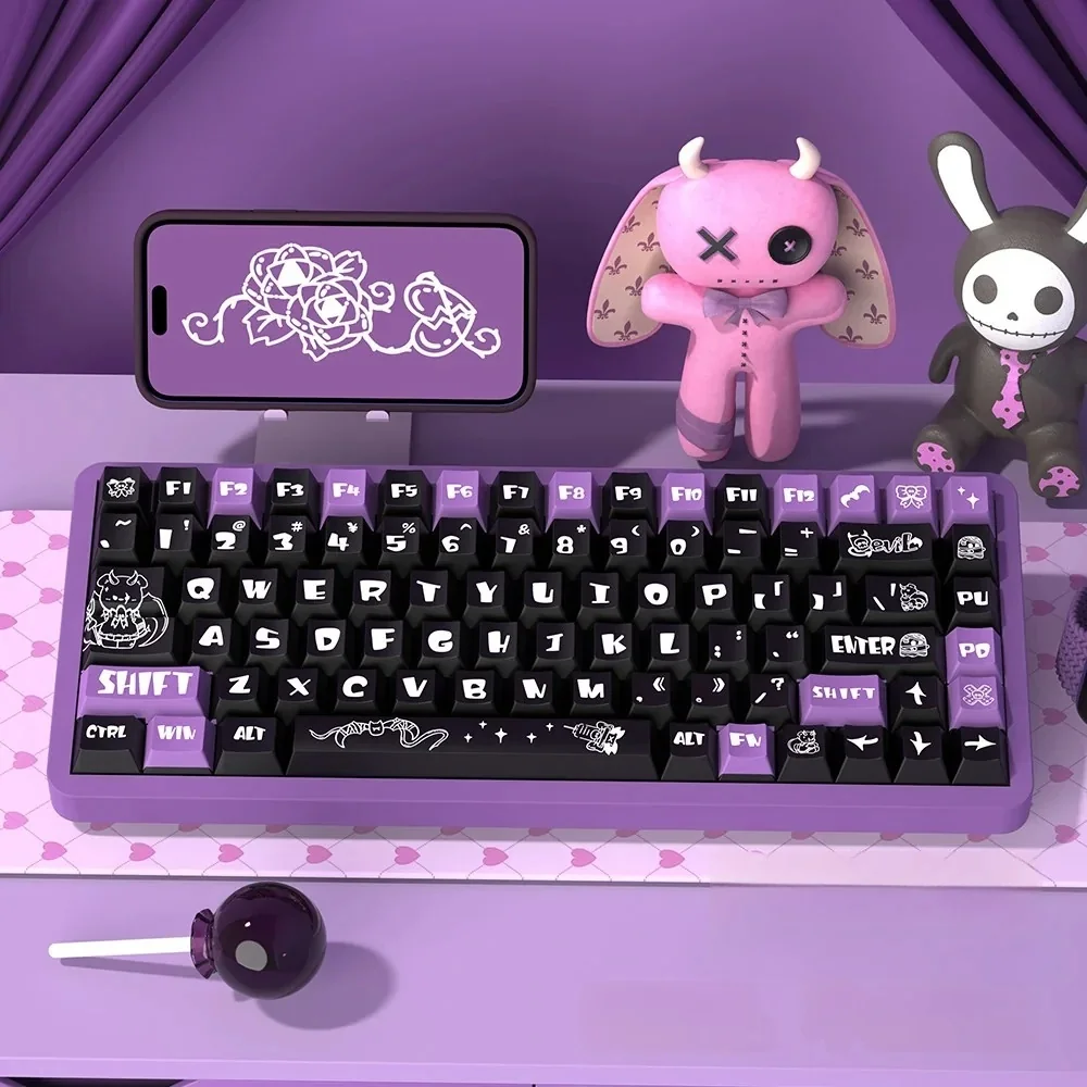 Dark Devil Keycap Set Full Keyboard product image