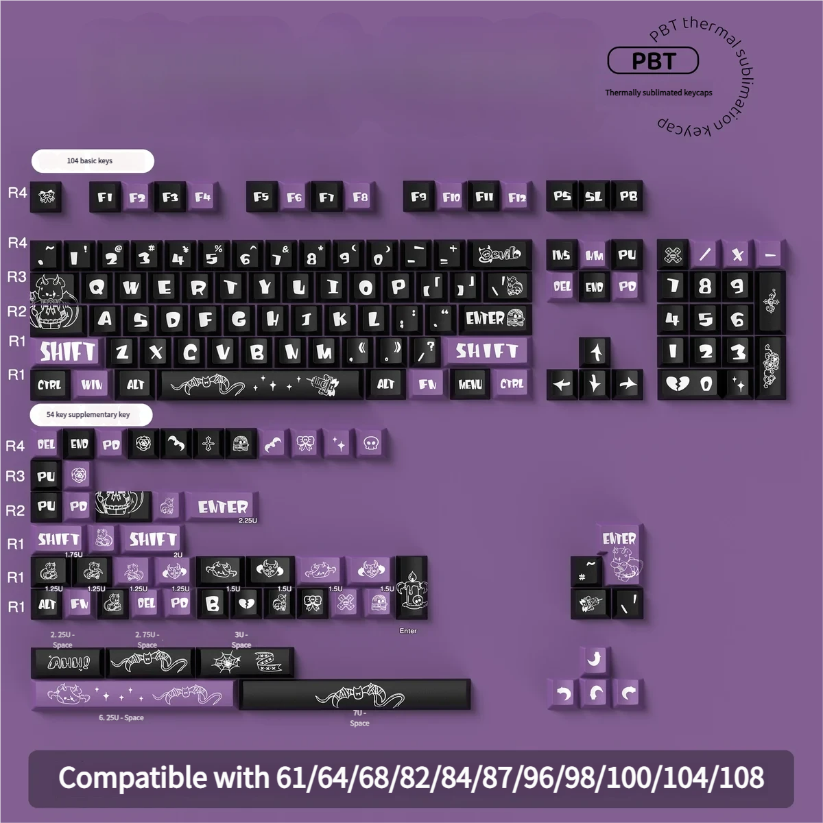 Dark Devil Keycap Set packaging, featuring branding and a glimpse of the keycaps inside.