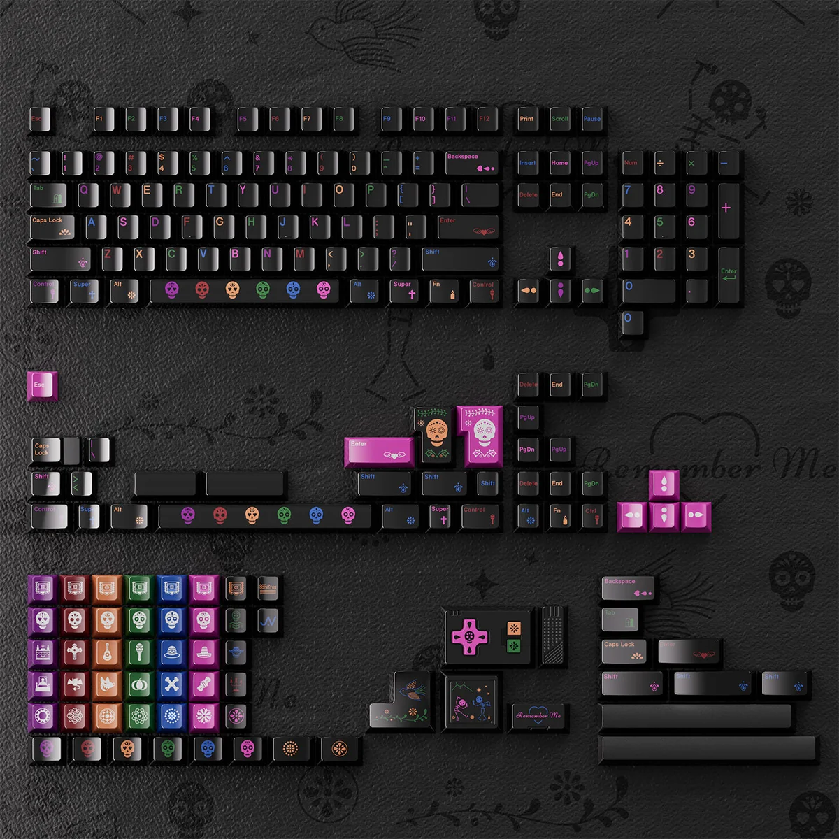 Day of the Dead Unique Day of the Dead cultural installed on a mechanical keyboard setup