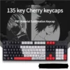 Death Note PBT Keycap Set on a full-size mechanical keyboard, showcasing iconic characters like Light and L