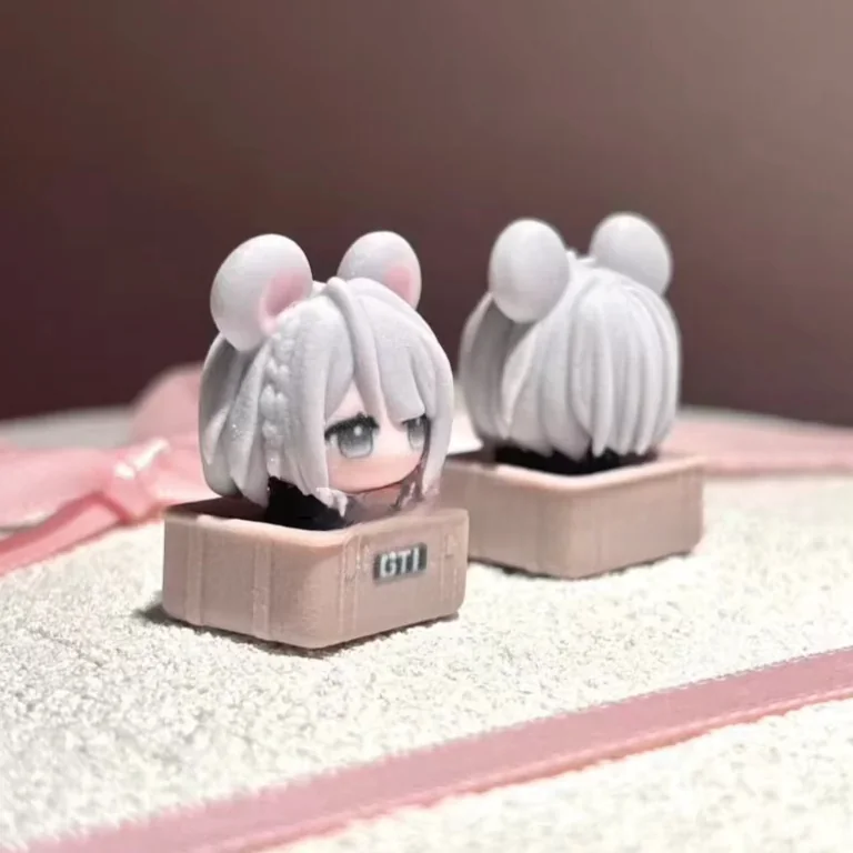 Gingerbread Mouse artisan keycap for gaming setup