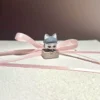 Handcrafted resin keycap featuring Delta Force Luna character on keyboard