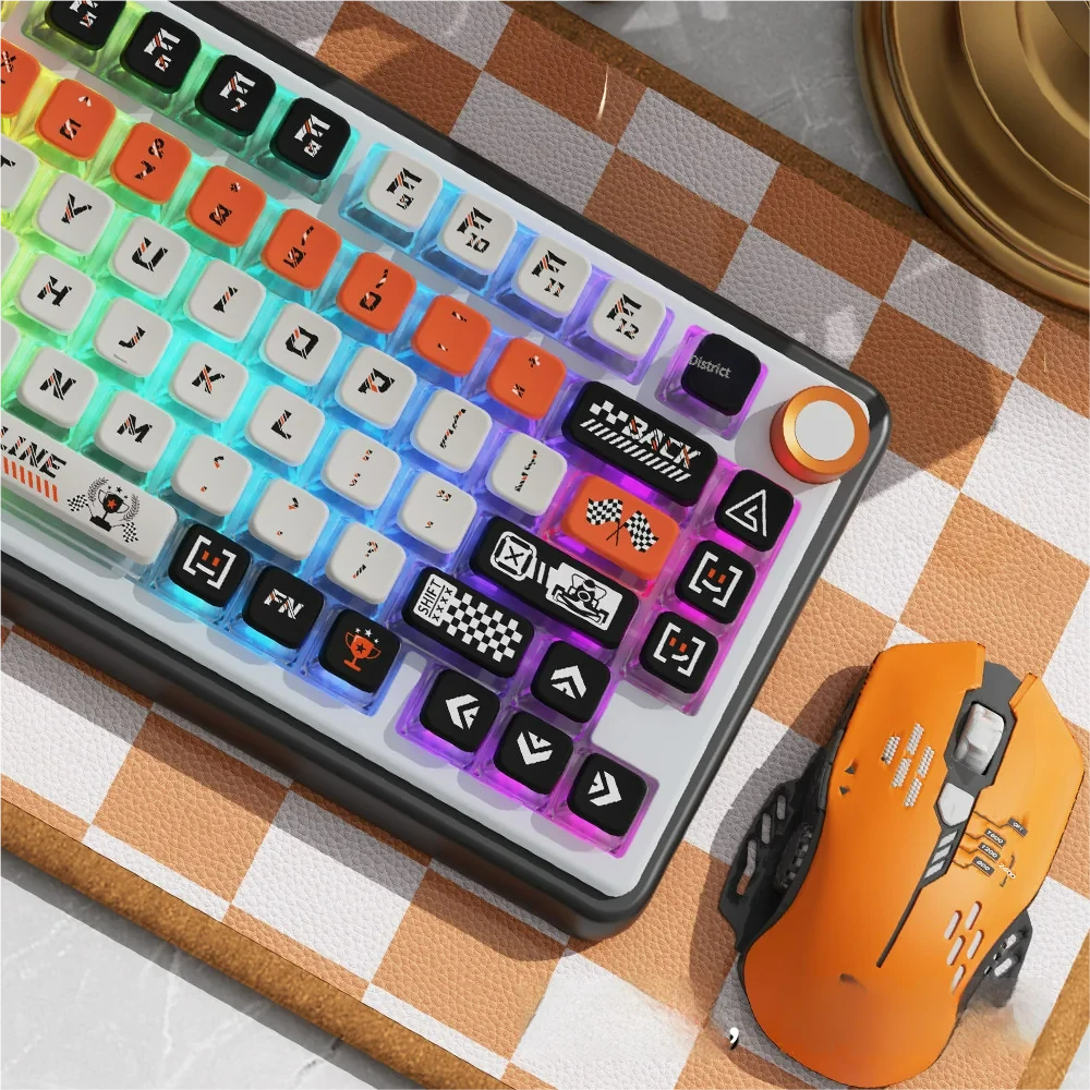 Textured surface of a PBT keycap from the Starting Line set, demonstrating durability and feel