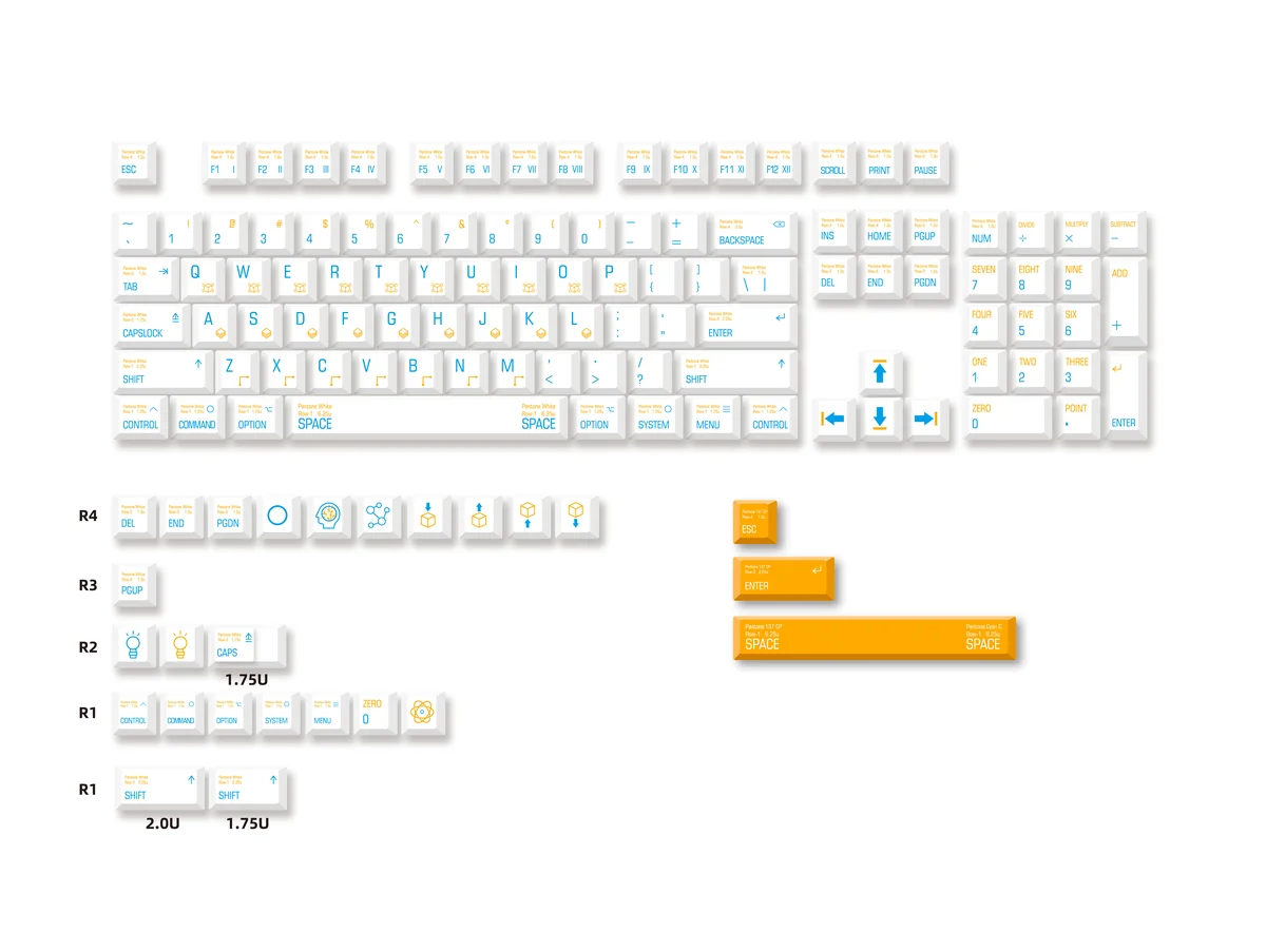 The Dynamic Storm Keycap Set neatly packaged, ready for shipping or gifting.