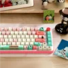 Spirited Away themed keyboard setup with keycaps installed, emphasizing the Cherry profile