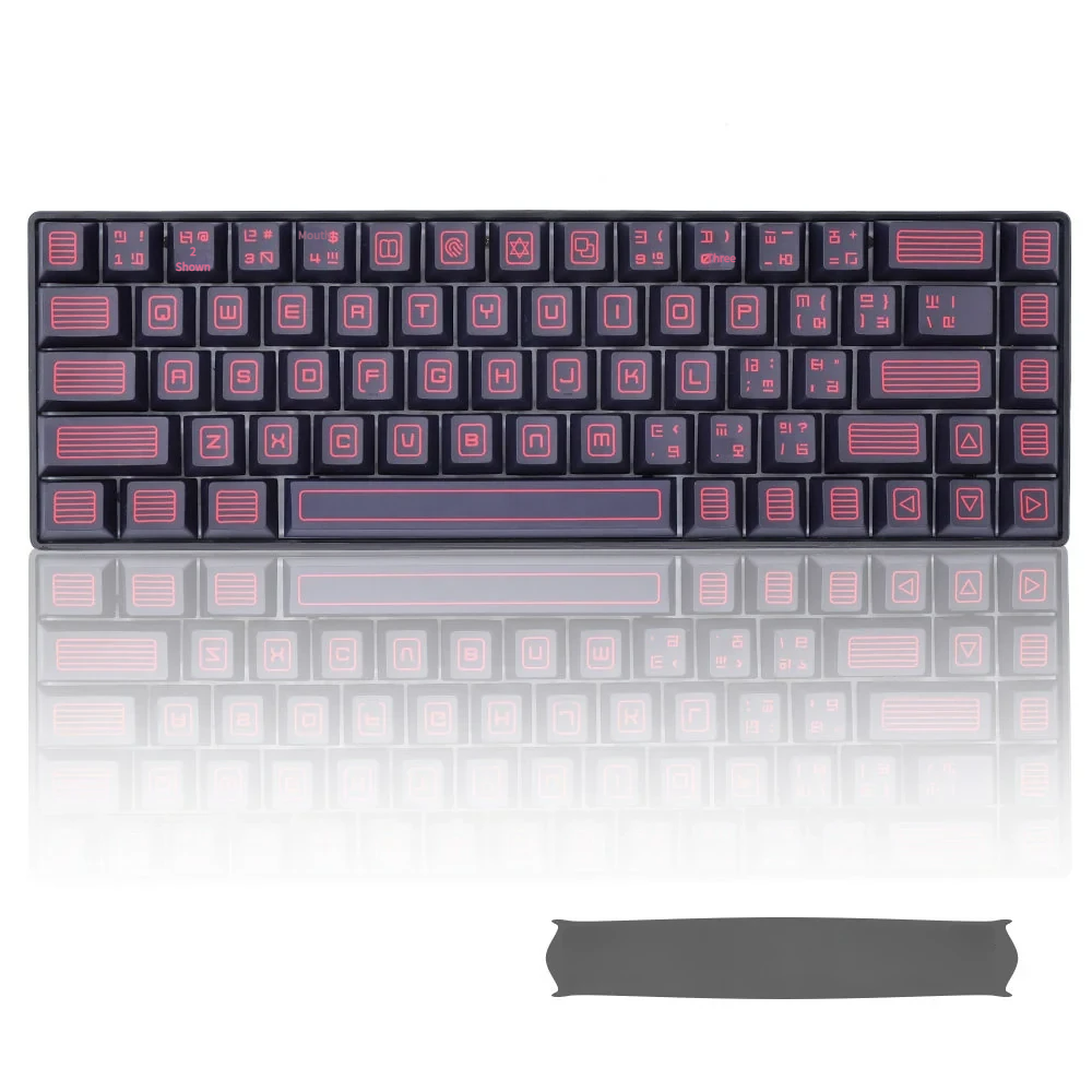 Side profile of Command PBT keycaps highlighting the ergonomic Cherry profile design.