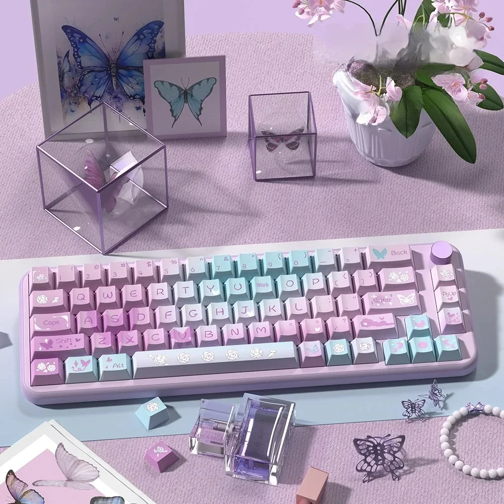 Ethereal Purple Butterfly Keycap Set Keyboard product image