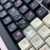 Ethereal Wind translucent artisan keycap on a mechanical keyboard