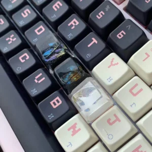 Ethereal Wind translucent artisan keycap on a mechanical keyboard