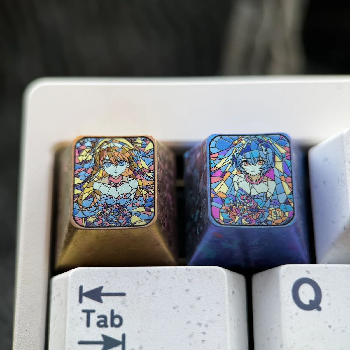 Evangelion Asuka Rei Titanium Broken Glass Keycap product image