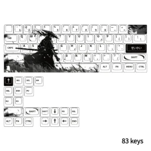 Side profile of Expressive Warrior Cherry Keycap Unique original showing keycap shape and fit