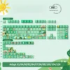 Angle view of Forest Party Cherry Keycap Vibrant PBT Forest showing color layering and layout presence