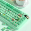 Forest Party Cherry Keycap Vibrant PBT Forest installed on a mechanical keyboard setup