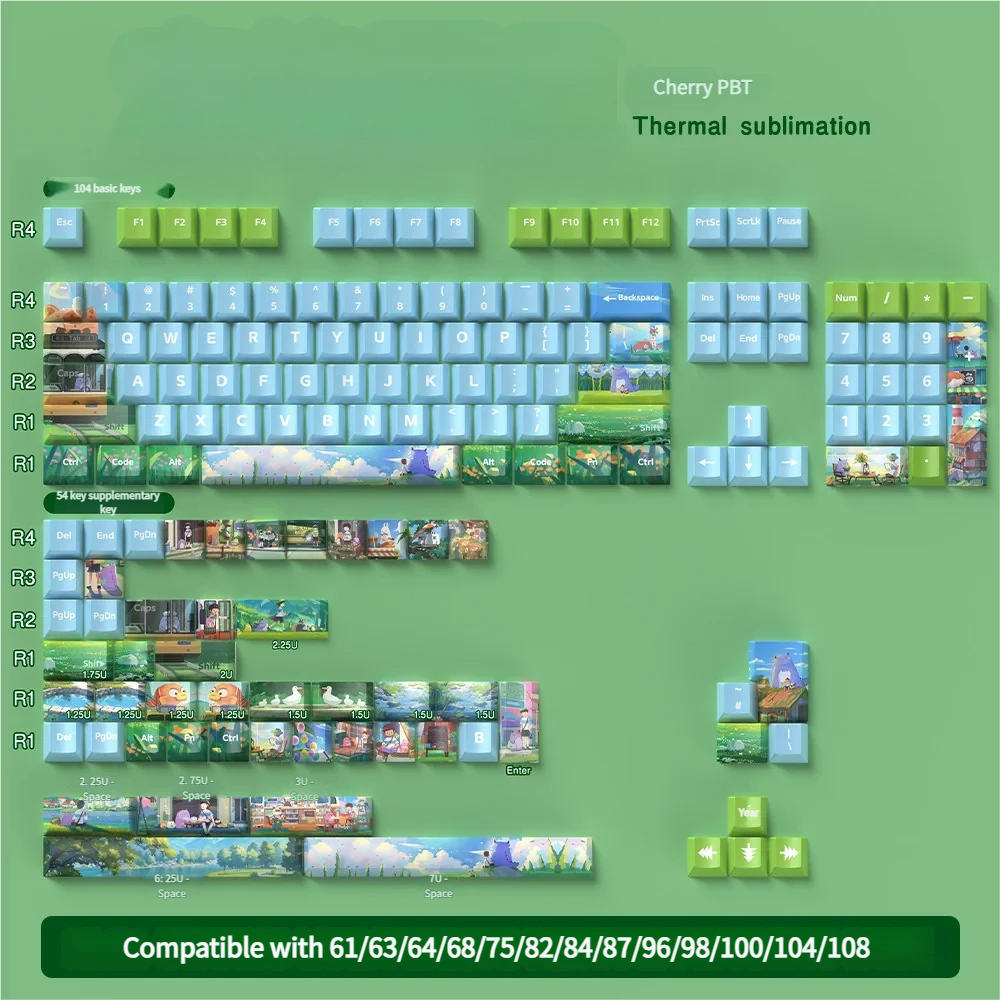 Detailed view 7 of Freeze Summer Cherry Keycap Vibrant PBT Dye-Sub