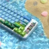 Freeze Summer Cherry Keycap Vibrant PBT Dye-Sub installed on a mechanical keyboard setup