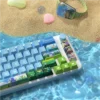 Detailed texture view of Freeze Summer Cherry Keycap Vibrant PBT Dye-Sub design and material