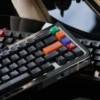 80s Arcade Samurai Keycaps black gold close-up