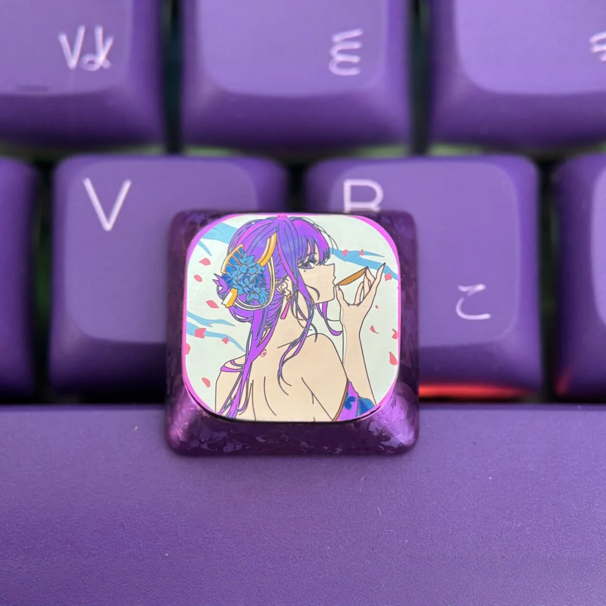 Genshin Impact Raiden Shogun Titanium Keycap product image