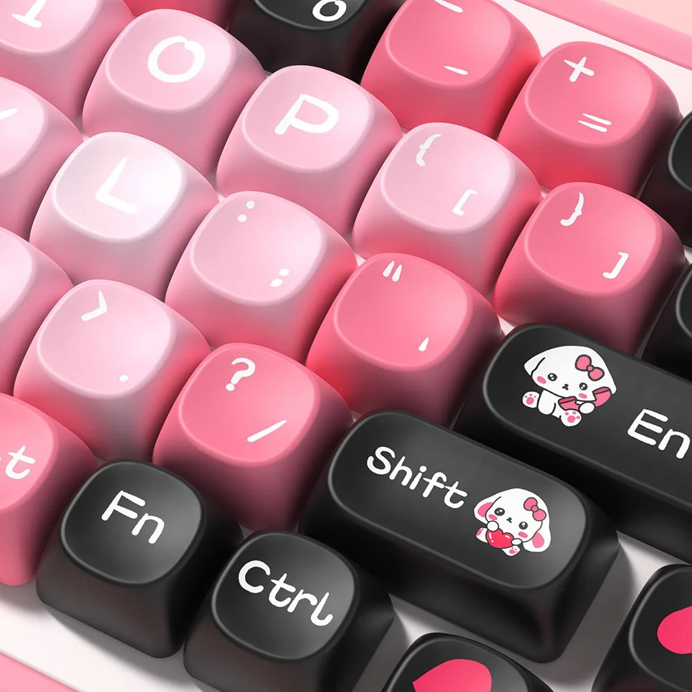 Side view of Heartbeat MCA keycaps illustrating the ergonomic profile on a keyboard