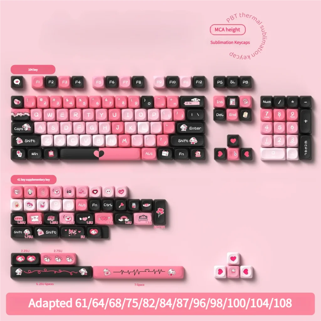 Detail shot of a Heartbeat modifier keycap, emphasizing the quality and durability of PBT material