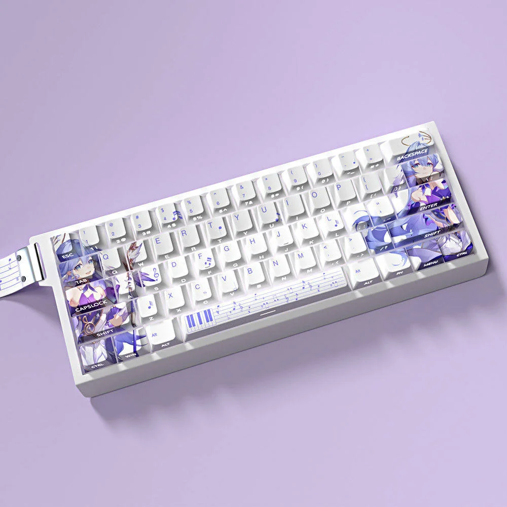 Side profile of Honkai Star Rail Robin Honkai Star Rail showing keycap shape and fit