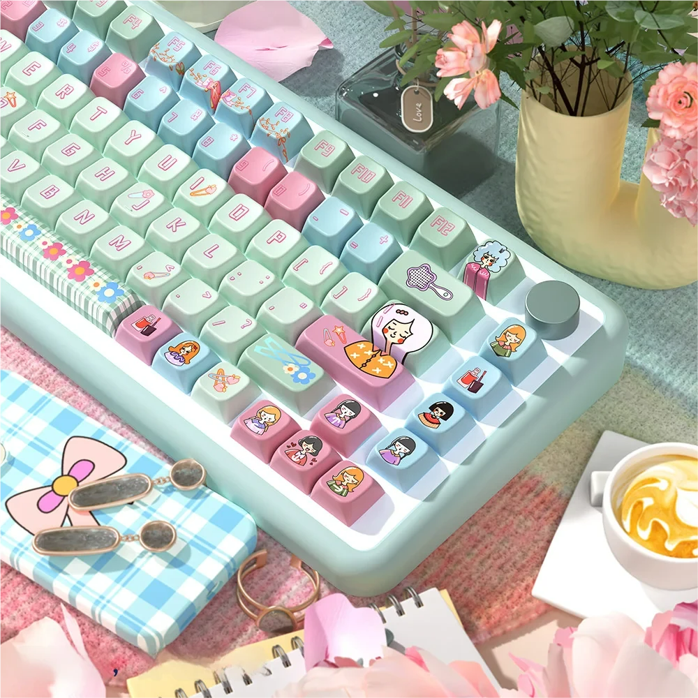 Close-up of Ink Wash Brilliance MDA Elegant ink wash PBT highlighting details and finish