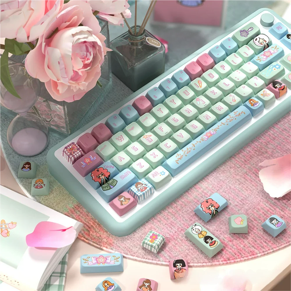 Ink Wash Brilliance MDA Elegant ink wash PBT installed on a mechanical keyboard setup