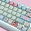Side profile of Ink Wash Brilliance MDA Elegant ink wash PBT showing keycap set shape and fit