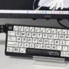 Close-up of dye-sublimated Japanese legends on PBT keycap