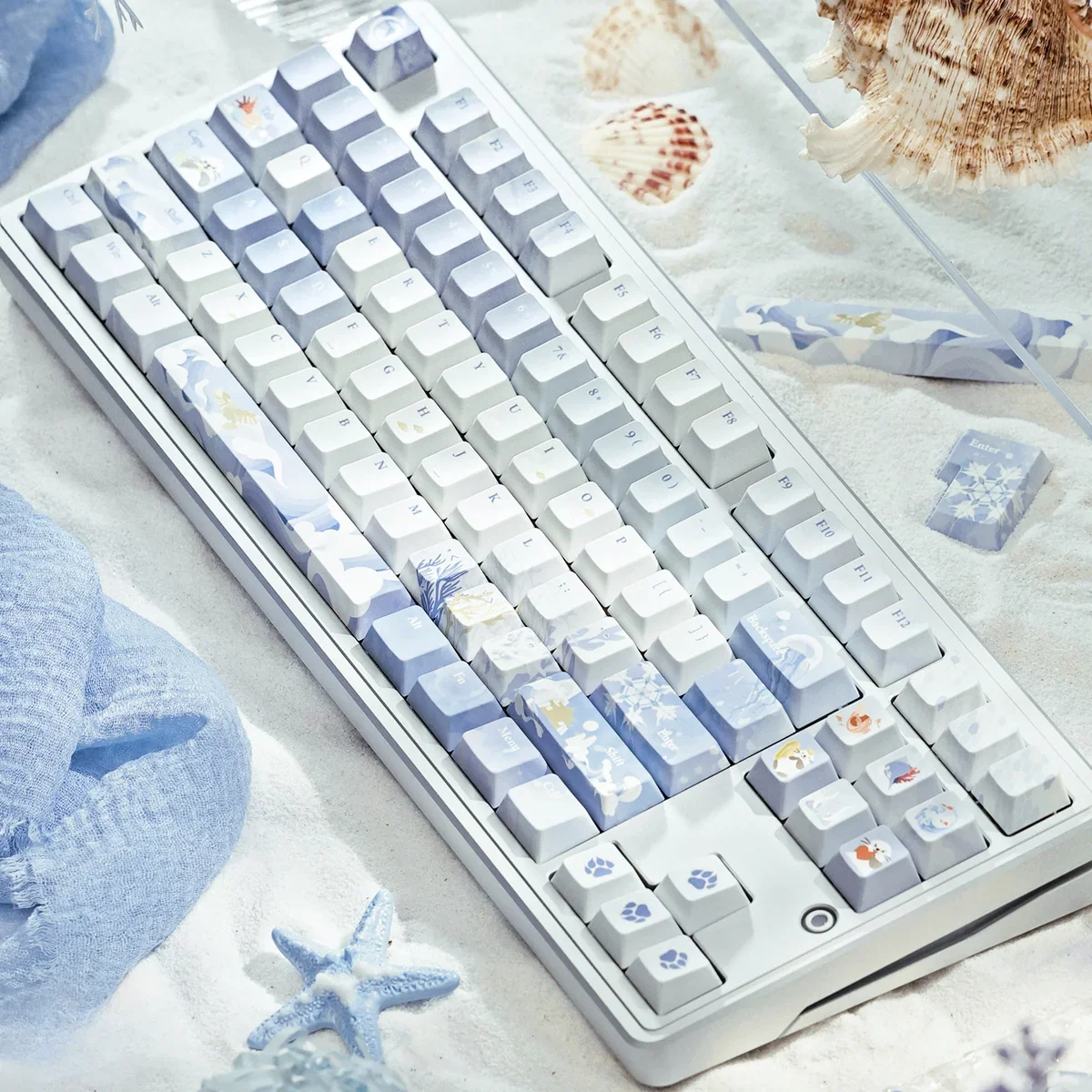 Overview of the complete 145-key JX3 Penglai PBT Keycap Set layout.