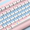 Side view of MDA profile keycaps, demonstrating ergonomic sculpt and uniform height