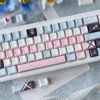 Side profile of Moonlit Rose Series Keycap Elegant Moonlit Rose showing keycap shape and fit