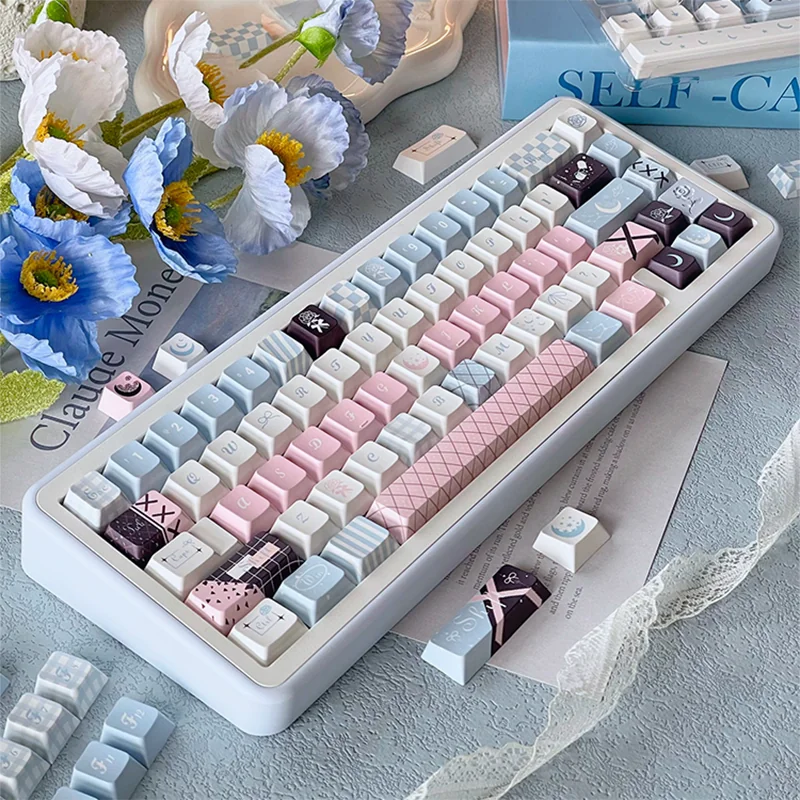 Detailed texture view of Moonlit Rose Series Keycap Elegant Moonlit Rose artisan design