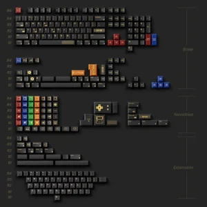 Noveltykeycaps Retro Samurai Keycap Set packaging