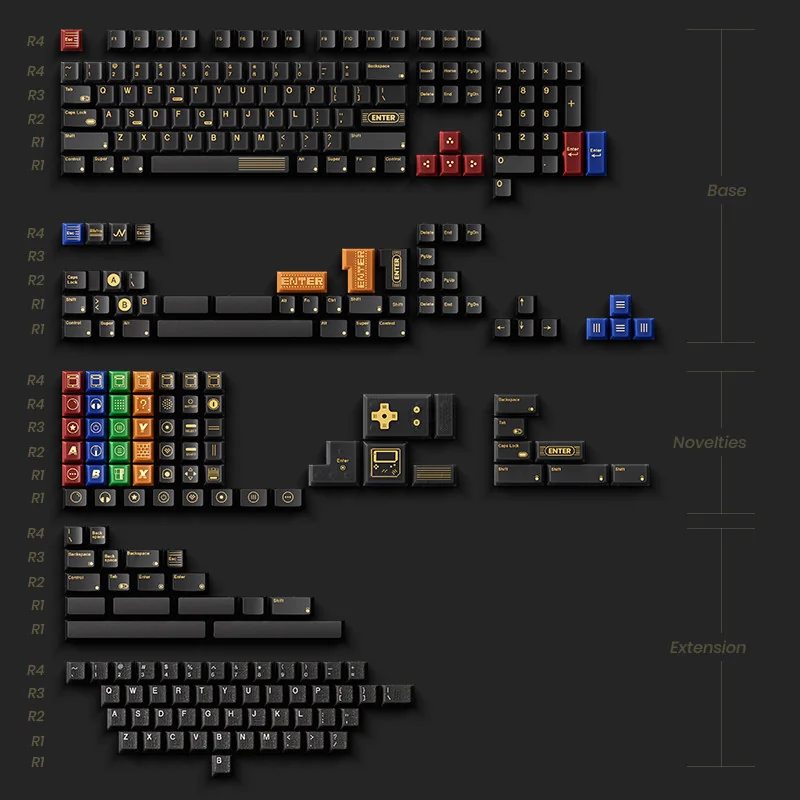 Noveltykeycaps Retro Samurai Keycap Set packaging