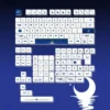Texture detail of PBT material on Sea Moon keycap