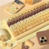 Detailed texture view of Pudding Cat MDA Keycap Vibrant RGB-optimized PBT design and material