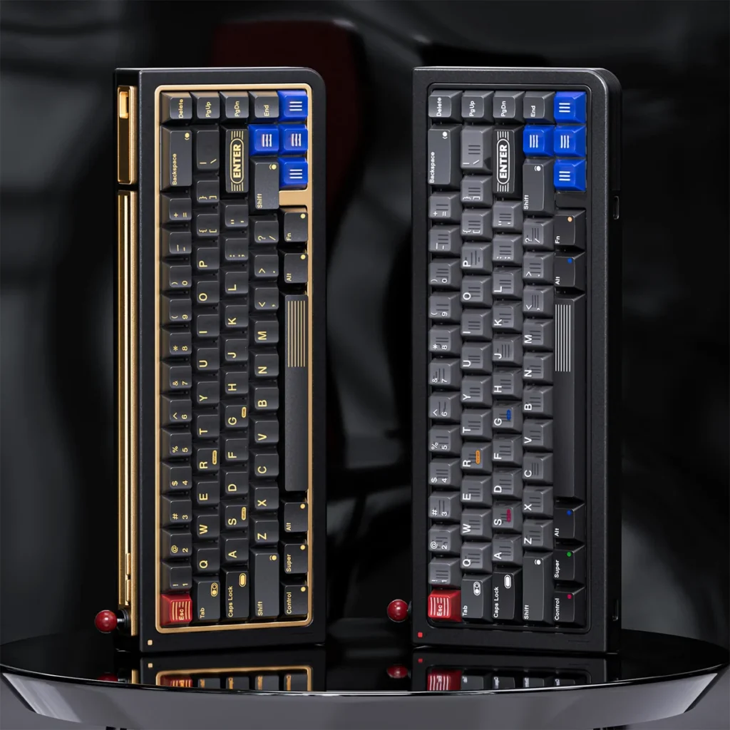 Retro Samurai PBT Keycap Set on mechanical keyboard