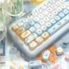 Close-up of Seaside MCA Keycap Set Immersive Seaside Theme highlighting details and finish