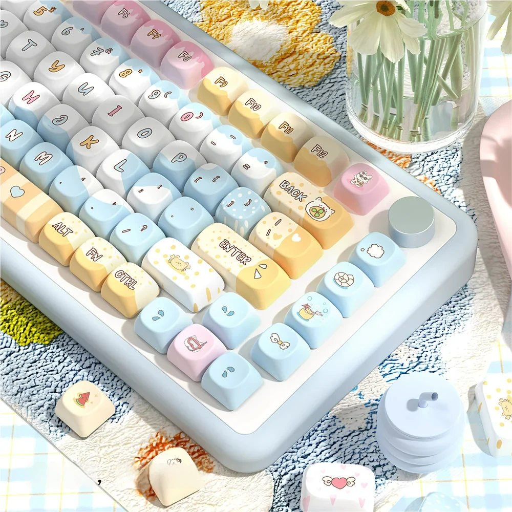 Detailed texture view of Seaside MCA Keycap Set Immersive Seaside Theme design and material
