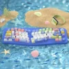 Complete Serene Ocean PBT Dye-Sub Keycap Set in blue and white, showcasing all 158 keys