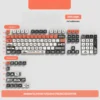 Dynamic lighting effect created by the four-sided side-lit Starting Line MSA PBT Keycap Set in a low-light setting