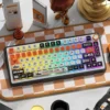 Starting Line MSA PBT Keycap Set with four-sided side-lit radiance on a mechanical keyboard