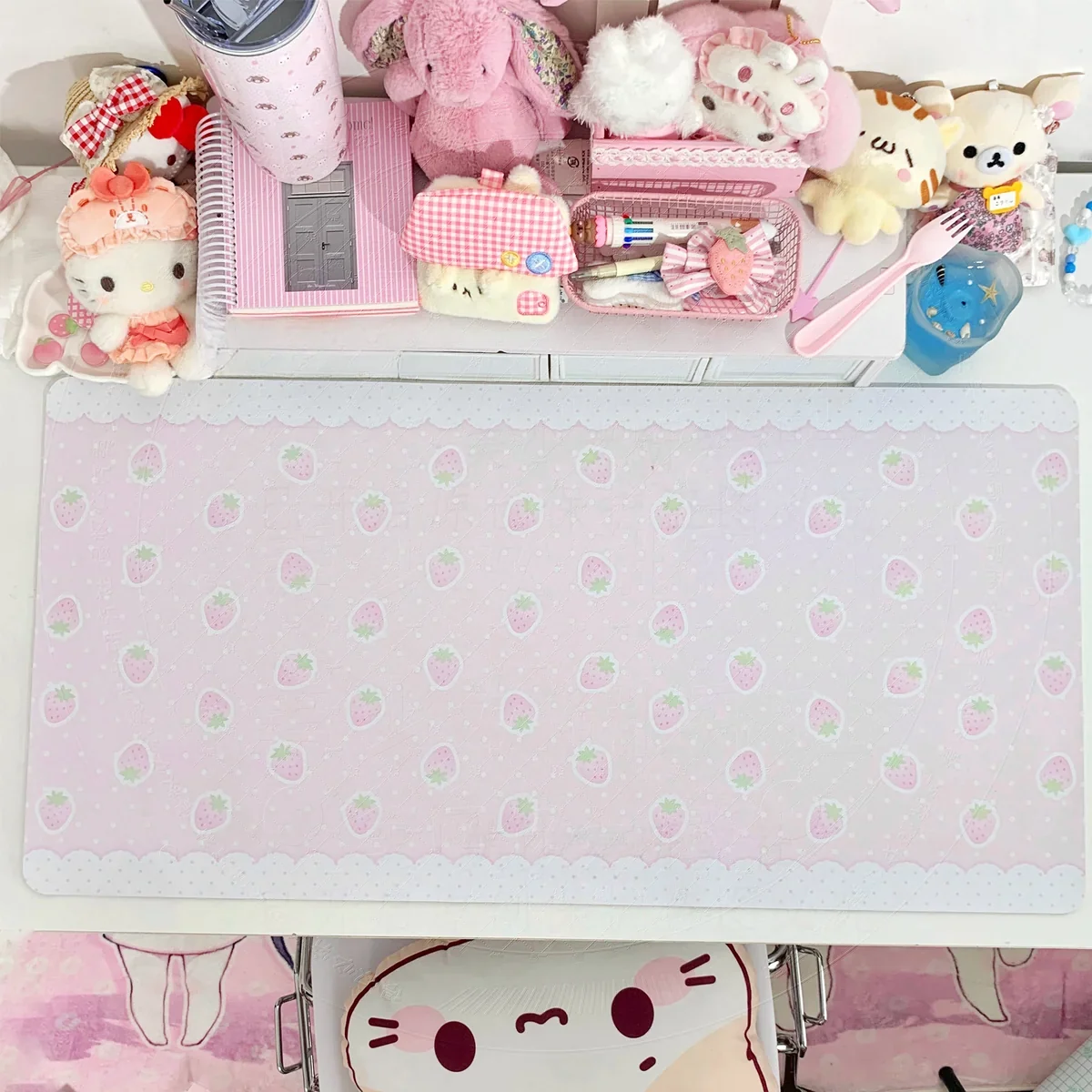 Close-up of Strawberry Desk Mat